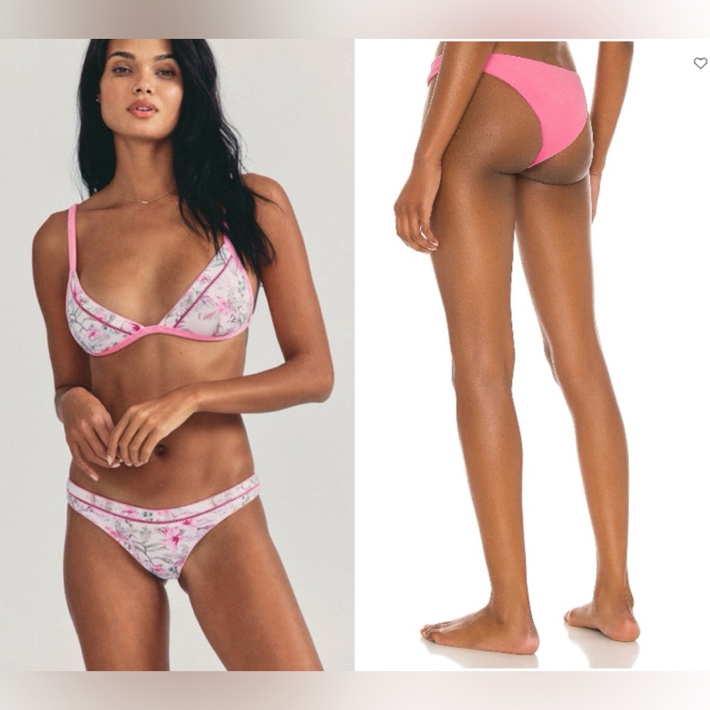 LoveShackFancy x Hurley Hawaiian Hibiscus Terry Reversible Terry Cheeky Bottoms